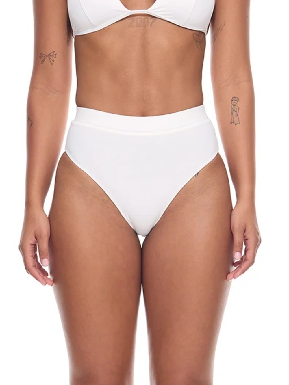 Myra Swim Hugo High Waisted Bikini Bottom in Vanilla Size XL